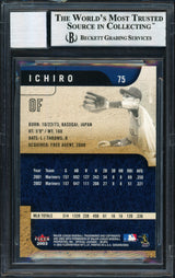 Ichiro Suzuki Autographed 2003 Fleer Genuine Card #75 Seattle Mariners Auto Grade 10 Beckett BAS #12491301