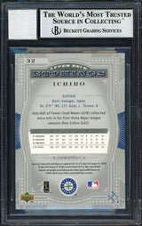 Ichiro Suzuki Autographed 2004 Upper Deck Etchings Card #32 Seattle Mariners Auto Grade 10 Beckett BAS #12491364