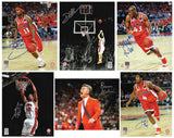 2005 Illinois Fighting Illini Basketball Signed Individual Illinois Basketball 8x10 Photo (Set of 6 Photos)