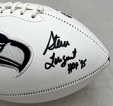 Steve Largent Autographed Seattle Seahawks White Logo Football "HOF 95" MCS Holo Stock #112483