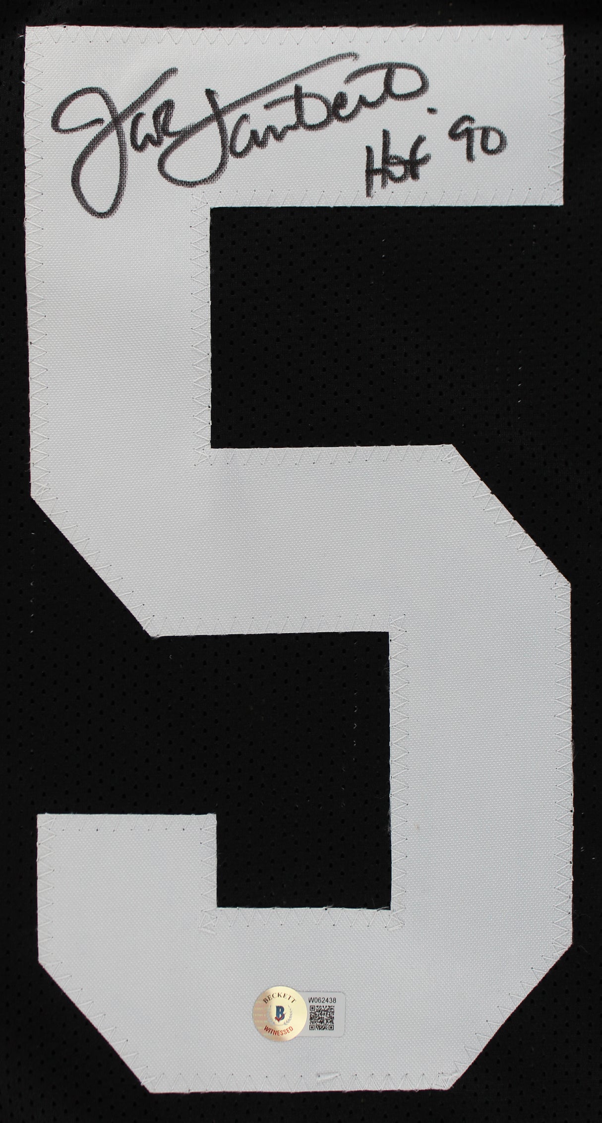 Jack Lambert "HOF 90" Authentic Signed Black Pro Style Jersey BAS Witnessed