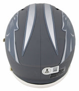 Panthers Xavier Legette Signed Slate Speed Mini Helmet W/ Case BAS Witnessed