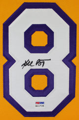 Lakers Kobe Bryant Signed Yellow M&N 1999-01 HWC Authentic Jersey PSA #B11736