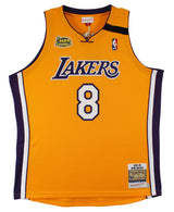 Lakers Kobe Bryant Signed Yellow M&N 1999-01 HWC Authentic Jersey PSA #B11736