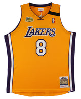 Lakers Kobe Bryant Signed Yellow M&N 1999-00 HWC Authentic Jersey PSA #B11736