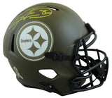 Steelers Hines Ward Signed Salute To Service Full Size Speed Rep Helmet BAS Wit