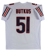 Dick Butkus Authentic Signed White Pro Style Jersey Autographed BAS Witnessed