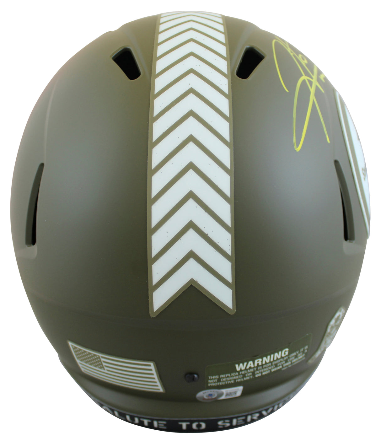 Steelers Hines Ward Signed Salute To Service Full Size Speed Rep Helmet BAS Wit