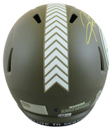 Steelers Hines Ward Signed Salute To Service Full Size Speed Rep Helmet BAS Wit