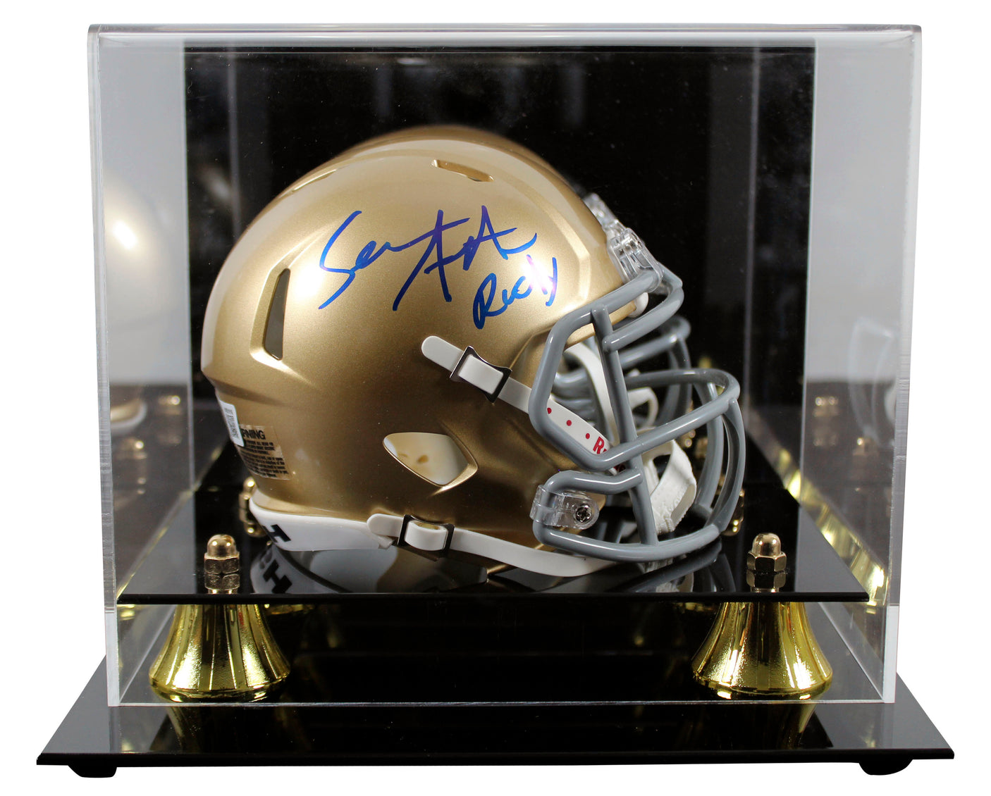 Notre Dame Sean Astin "Rudy" Authentic Signed Speed Mini Helmet w/ Case BAS Wit