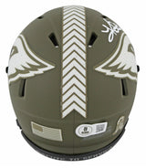 Cardinals Kurt Warner Signed STS Speed Mini Helmet w/ White Sig BAS Witnessed