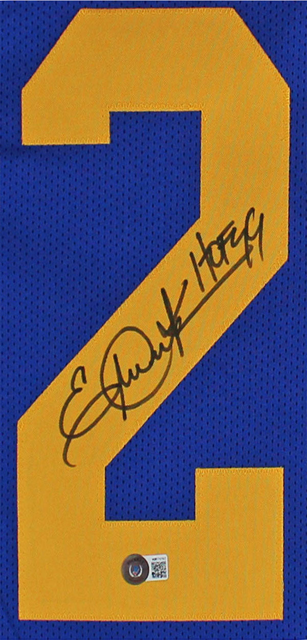 Eric Dickerson Authentic Signed Blue Pro Style Framed Jersey BAS Witnessed