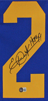 Eric Dickerson Authentic Signed Blue Pro Style Framed Jersey BAS Witnessed