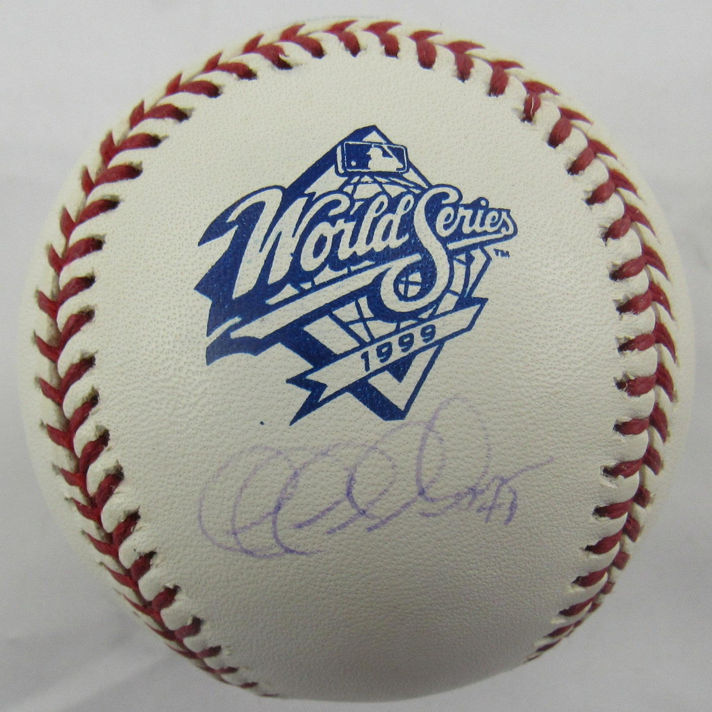 Jeff Nelson Signed Auto Rawlings 1999 World Series Baseball JSA CD18194