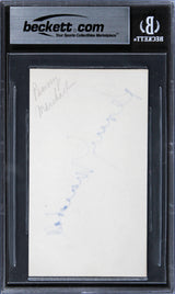 Penny Marshall Laverne & Shirley Signed 3x5 Index Card Auto 10! BAS Slabbed