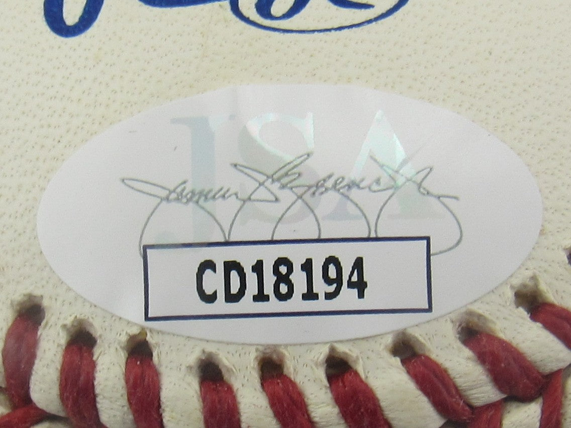 Jeff Nelson Signed Auto Rawlings 1999 World Series Baseball JSA CD18194