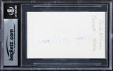 Cindy Williams Happy Days Authentic Signed 3x5 Index Card Auto 10! BAS Slabbed