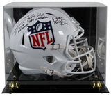(3) Lewis, Brooks & Fletcher Signed Full Size Speed Rep Helmet w/ Case BAS Wit