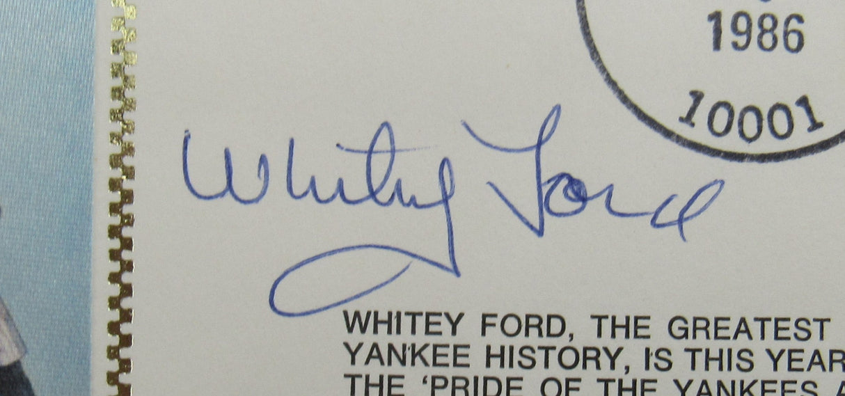 Whitey Ford Signed Cachet Auto Envelope JSA CS78658