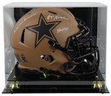 Roger Staubach "2x Insc" Signed STS II F/S Speed Proline Helmet w/ Case BAS Wit