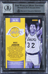 Magic Johnson Signed 2018 Panini Contenders WT #35 Card Auto Graded 10! BAS Slab