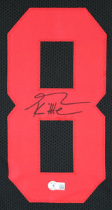 George Kittle Authentic Signed Black Pro Style Jersey w/ Red Numbers BAS Witness