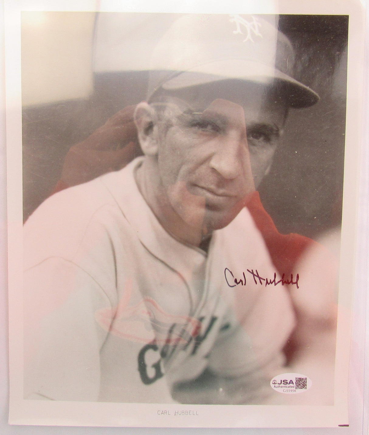 Carl Hubbell Signed Auto 8x10 Photo JSA CJ55956