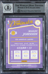 Magic Johnson Signed 2015 Donruss Elite HD #12 678/999 Card Auto 10! BAS Slabbed