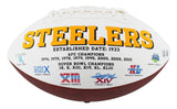 Steelers Roman Wilson Signed White Panel Logo Football W/ Case BAS Witnessed