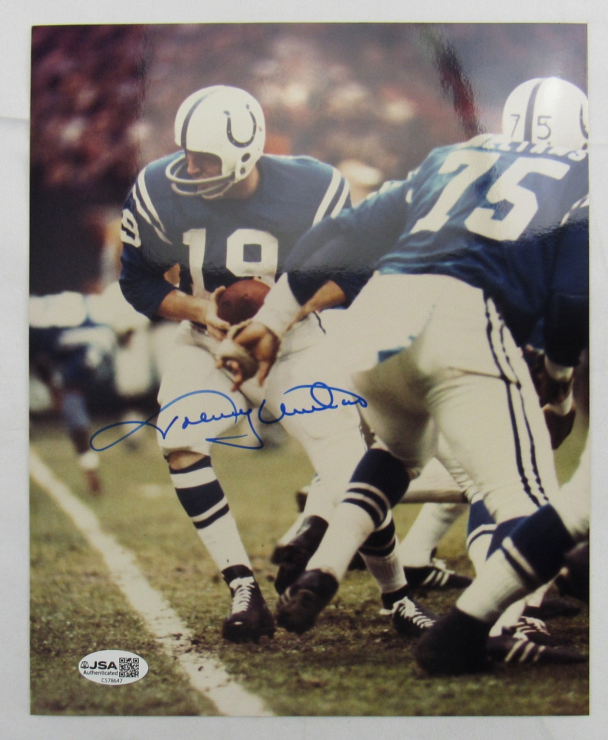 Johnny Unitas Signed 8x10 Photo JSA CS78647