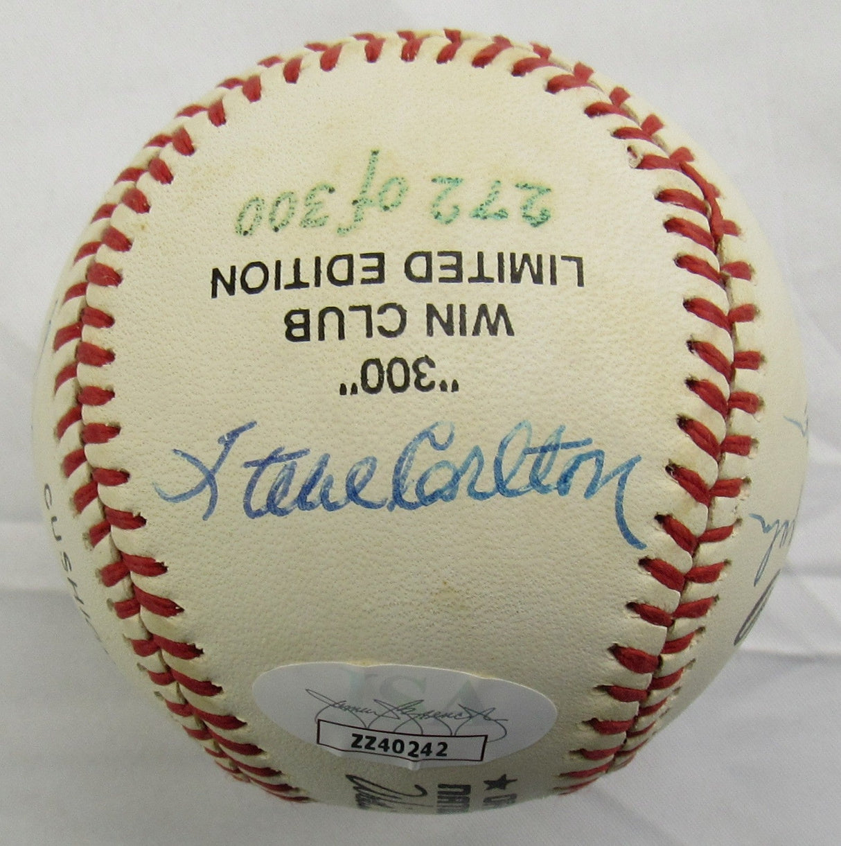 300 Wins Club Signed Rawlings Baseball JSA LOA ZZ40242