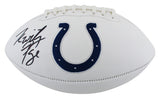Colts Kwity Paye Authentic Signed White Panel Logo Football BAS Witnessed