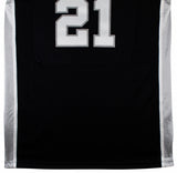 Spurs Tim Duncan 2001-02 Game Worn Nike +4" Extra Length Black Road Jersey