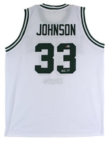 Michigan State Magic Johnson Authentic Signed White Jersey BAS Witnessed