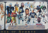 Super Heroes of Sports 60+ Signed Framed Auto Autograph 30x40 Photo #395/400 JSA YY40247