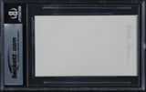 Mark Harmon NCIS Authentic Signed 3x5 Index Card w/ Black Signature BAS Slabbed