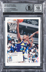 Lakers Magic Johnson Signed 1992 Upper Deck #SP1 Card Auto 10! BAS Slabbed