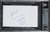 Common "Love" Authentic Signed 3x5 Index Card Autographed BAS Slabbed