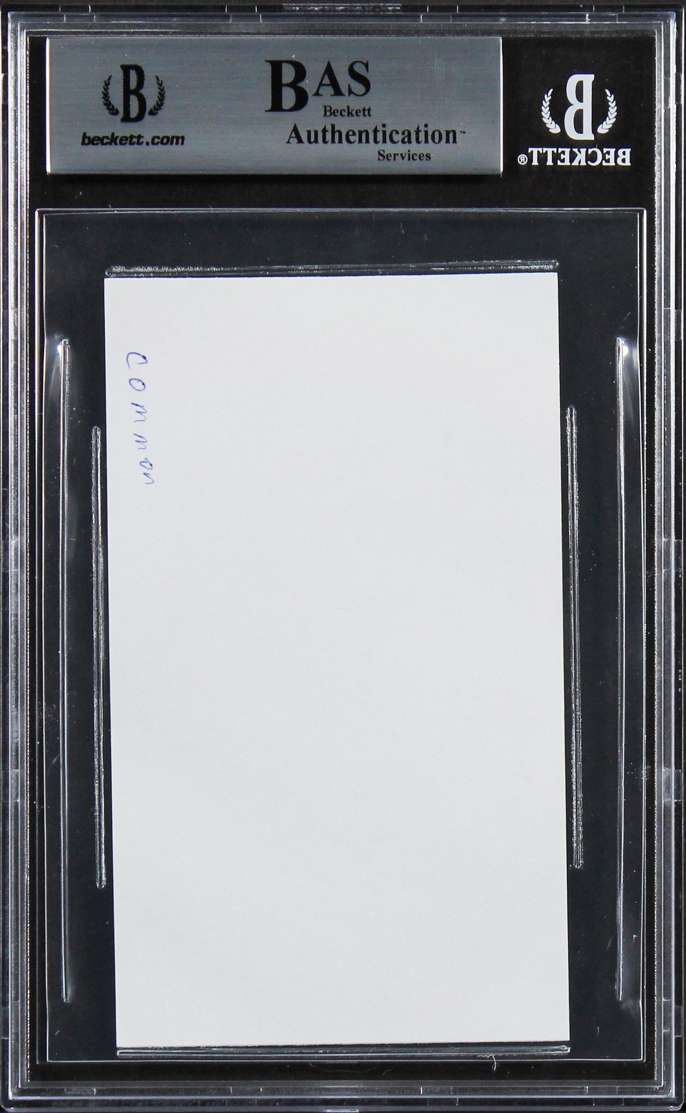 Common "Love" Authentic Signed 3x5 Index Card Autographed BAS Slabbed