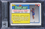 Lakers Magic Johnson Signed 1992 Topps Gold #2 Card Auto Graded 10! BAS Slabbed