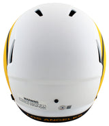 Rams Marshall Faulk Signed Lunar Full Size Speed Rep Helmet BAS Witnessed