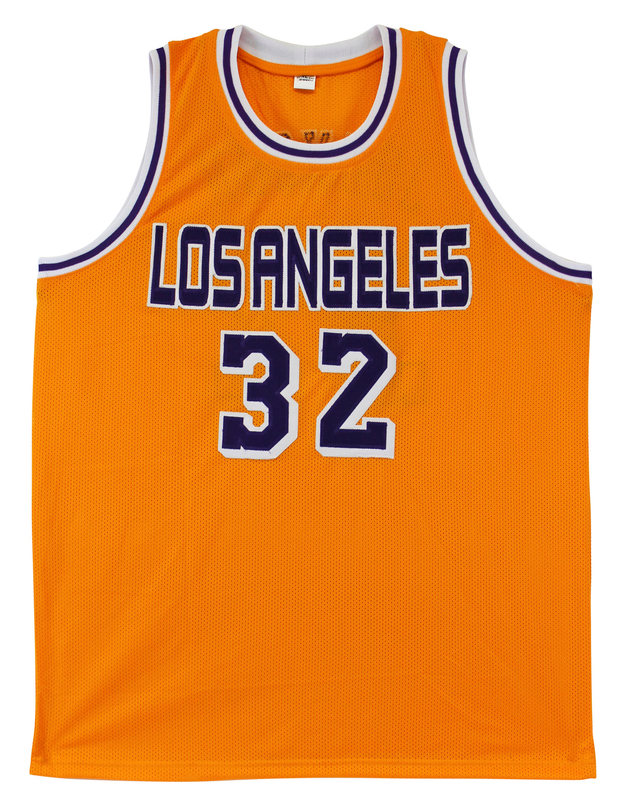 Magic Johnson Authentic Signed Yellow Pro Style Jersey Autographed BAS Witnessed