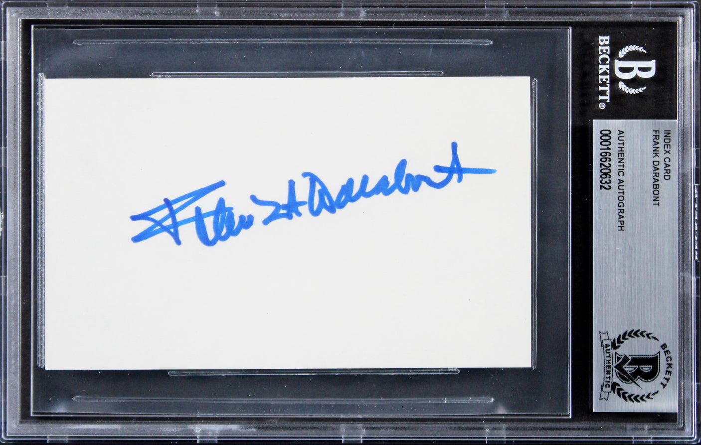 Frank Darabont The Shawshank Redemption Signed 3x5 Index Card BAS Slabbed