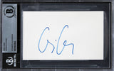 George Clooney Ocean's 11 Authentic Signed 3x5 Index Card BAS Slabbed 2