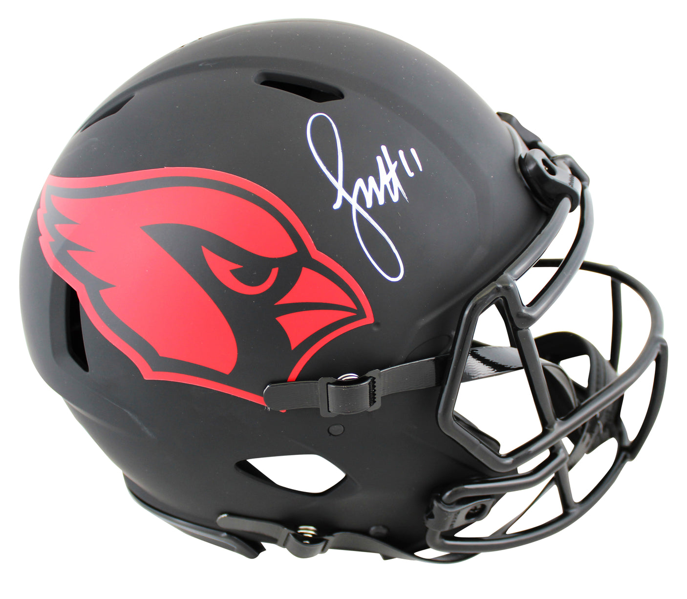 Cardinals Larry Fitzgerald Signed Eclipse F/S Speed Proline Helmet W/ Case BAS W