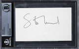 Steve Winwood Musician Authentic Signed 3x5 Index Card Autographed BAS Slabbed