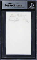 Steve Winwood Musician Authentic Signed 3x5 Index Card Autographed BAS Slabbed