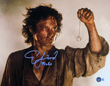 Elijah Wood Lord of the Rings "Frodo" Signed 11x14 Horizontal Photo BAS Witness