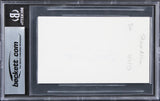 Steve Allen The Tonight Show Authentic Signed 3x5 Index Card BAS Slabbed