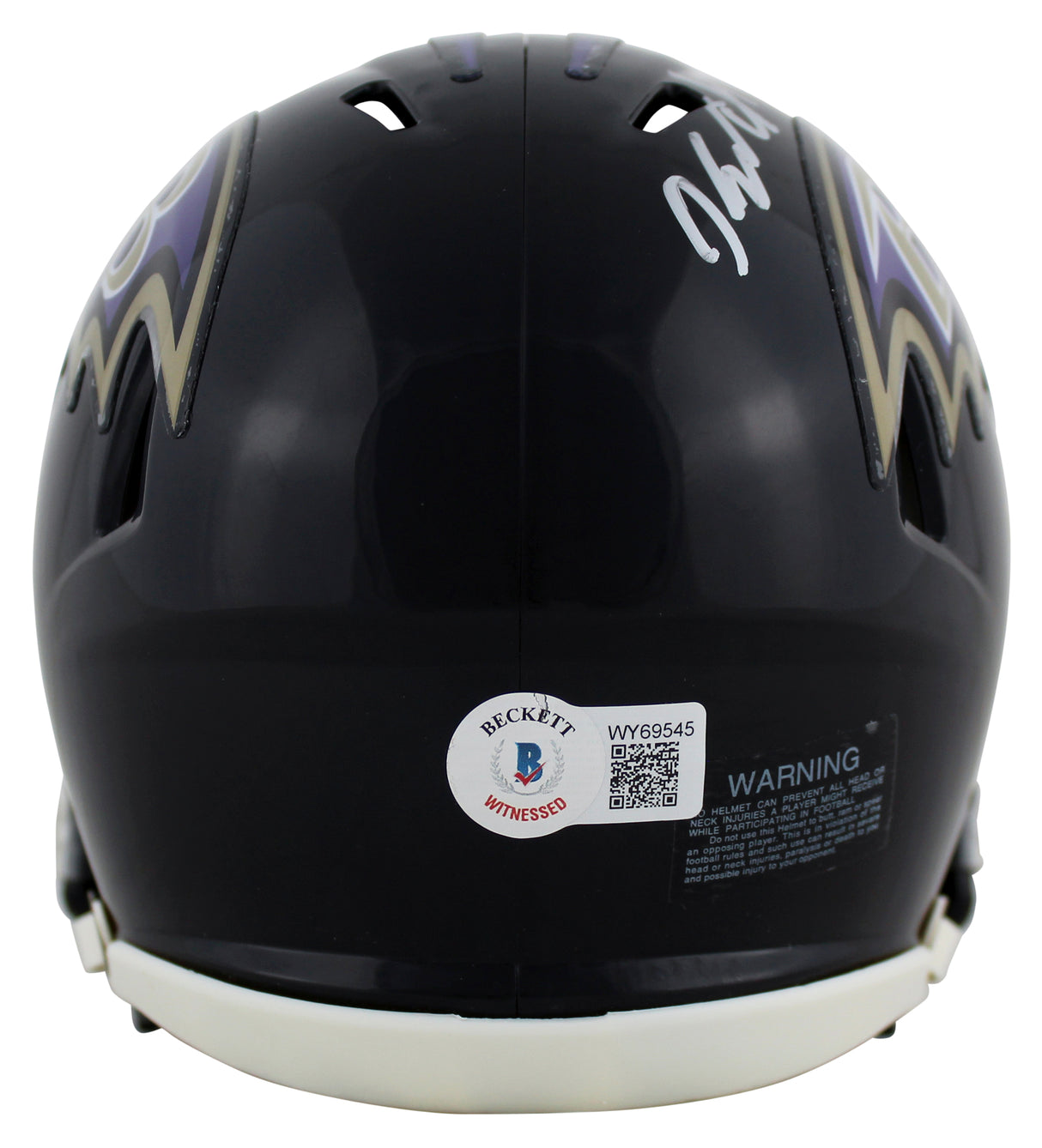 Ravens Kyle Hamilton Authentic Signed Speed Mini Helmet W/ Case BAS Witnessed